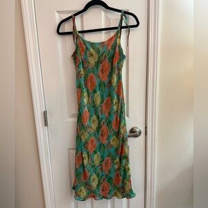 SARAH ARIZONA Vintage 90s/Y2K Reversible Floral & Paisley Midi Dress Size XL